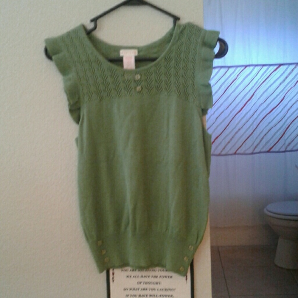 A  sleeveless  lightweight sweater.